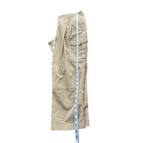 Lauren Ralph Lauren Black Label Beige Quiet‎ Luxury Cargo Pants Size 8 Petite - Picture 12 of 12